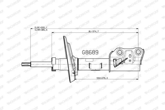 Stoßdämpfer Vorderachse links MONROE G8689 Bild Stoßdämpfer Vorderachse links MONROE G8689