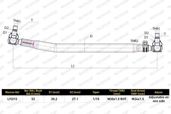 Gasfeder, Koffer-/Laderaum hinten MONROE ML5785 Bild Gasfeder, Koffer-/Laderaum hinten MONROE ML5785