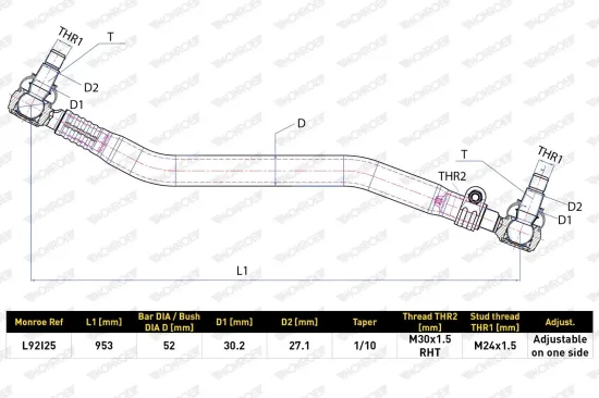 Lenkstange MONROE L92I25 Bild Lenkstange MONROE L92I25