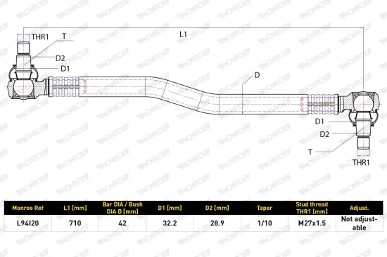Lenkstange MONROE L94I20 Bild Lenkstange MONROE L94I20