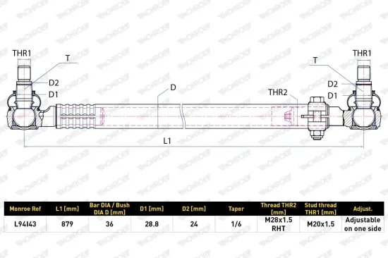 Lenkstange MONROE L94I43 Bild Lenkstange MONROE L94I43