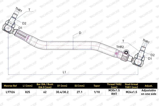 Lenkstange MONROE L97I26 Bild Lenkstange MONROE L97I26