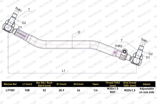Gasfeder, Koffer-/Laderaum hinten MONROE ML5889 Bild Gasfeder, Koffer-/Laderaum hinten MONROE ML5889
