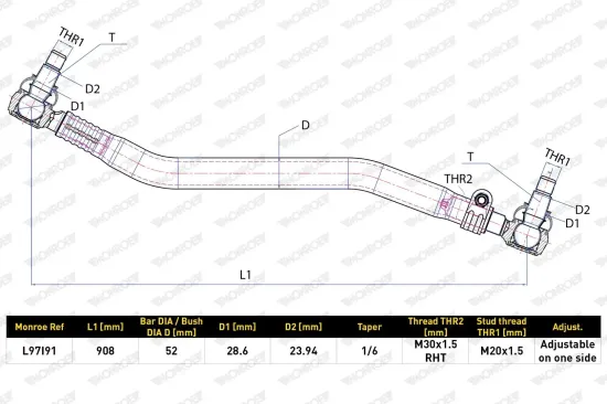 Gasfeder, Koffer-/Laderaum hinten MONROE ML5889 Bild Gasfeder, Koffer-/Laderaum hinten MONROE ML5889