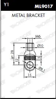 Gasfeder, Motorhaube vorne MONROE ML5102 Bild Gasfeder, Motorhaube vorne MONROE ML5102