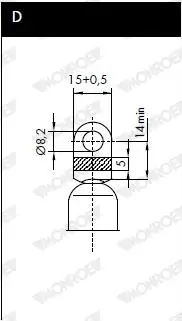Gasfeder, Koffer-/Laderaum MONROE ML5493 Bild Gasfeder, Koffer-/Laderaum MONROE ML5493