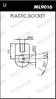 Gasfeder, Koffer-/Laderaum MONROE ML5757 Bild Gasfeder, Koffer-/Laderaum MONROE ML5757
