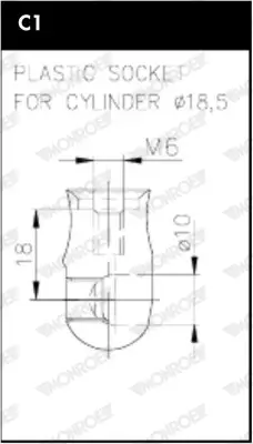 Gasfeder, Motorhaube MONROE ML6284 Bild Gasfeder, Motorhaube MONROE ML6284