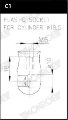 Gasfeder, Koffer-/Laderaum hinten MONROE ML6382 Bild Gasfeder, Koffer-/Laderaum hinten MONROE ML6382