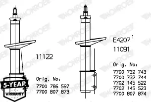Stoßdämpfer Vorderachse MONROE R11122 Bild Stoßdämpfer Vorderachse MONROE R11122