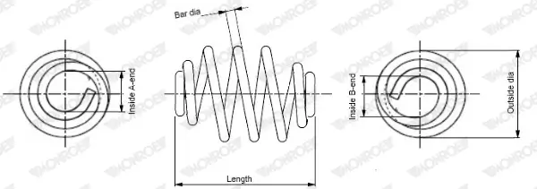 Fahrwerksfeder Hinterachse MONROE SN0406