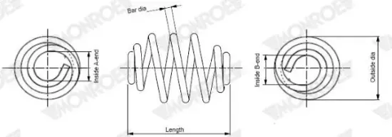 Fahrwerksfeder Hinterachse MONROE SN3413 Bild Fahrwerksfeder Hinterachse MONROE SN3413
