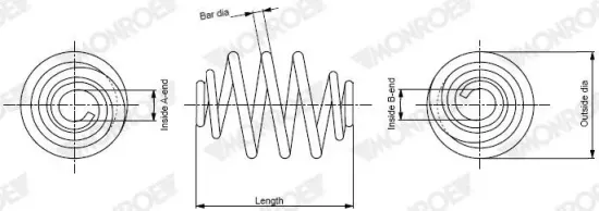 Fahrwerksfeder Hinterachse MONROE SN5210 Bild Fahrwerksfeder Hinterachse MONROE SN5210