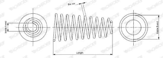 Fahrwerksfeder Vorderachse MONROE SP0329 Bild Fahrwerksfeder Vorderachse MONROE SP0329