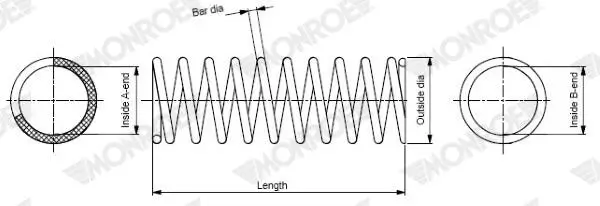 Fahrwerksfeder Hinterachse MONROE SP0677