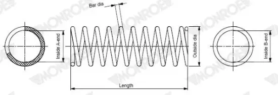 Fahrwerksfeder Hinterachse MONROE SP0677 Bild Fahrwerksfeder Hinterachse MONROE SP0677