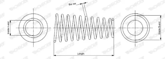 Fahrwerksfeder Hinterachse MONROE SP2510 Bild Fahrwerksfeder Hinterachse MONROE SP2510