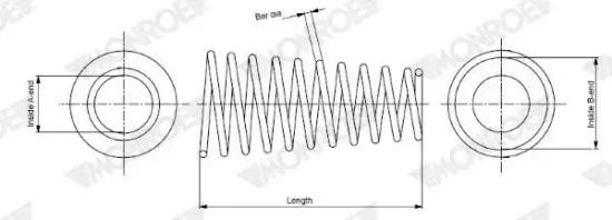 Fahrwerksfeder Vorderachse MONROE SP3530 Bild Fahrwerksfeder Vorderachse MONROE SP3530