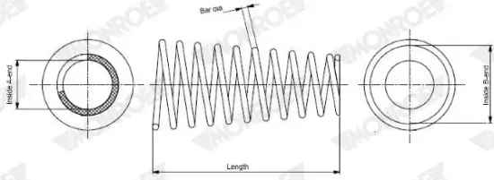 Fahrwerksfeder Hinterachse MONROE SP3665 Bild Fahrwerksfeder Hinterachse MONROE SP3665