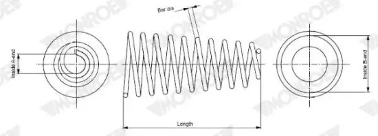 Fahrwerksfeder Hinterachse MONROE SP3744 Bild Fahrwerksfeder Hinterachse MONROE SP3744