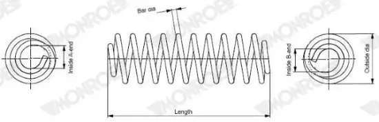 Fahrwerksfeder Vorderachse MONROE SP3911 Bild Fahrwerksfeder Vorderachse MONROE SP3911