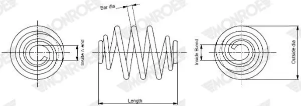 Fahrwerksfeder Hinterachse MONROE SP3991