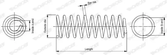 Fahrwerksfeder Hinterachse MONROE SP4041 Bild Fahrwerksfeder Hinterachse MONROE SP4041