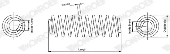 Fahrwerksfeder Vorderachse MONROE SP4529 Bild Fahrwerksfeder Vorderachse MONROE SP4529