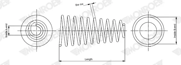 Fahrwerksfeder Vorderachse MONROE SP4587