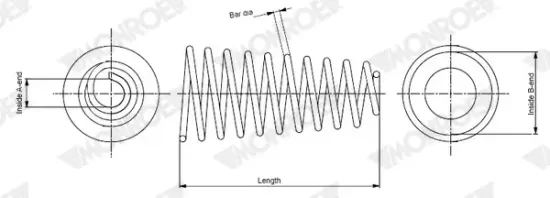Fahrwerksfeder Vorderachse MONROE SP4587 Bild Fahrwerksfeder Vorderachse MONROE SP4587