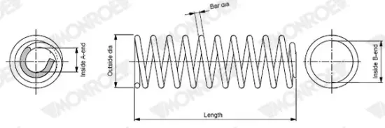 Fahrwerksfeder Vorderachse MONROE SP4694 Bild Fahrwerksfeder Vorderachse MONROE SP4694