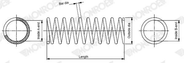 Fahrwerksfeder Hinterachse MONROE SP4972