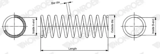 Fahrwerksfeder Vorderachse MONROE SP4981 Bild Fahrwerksfeder Vorderachse MONROE SP4981