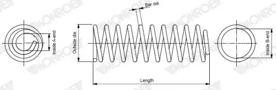 Fahrwerksfeder Vorderachse MONROE SP5041 Bild Fahrwerksfeder Vorderachse MONROE SP5041