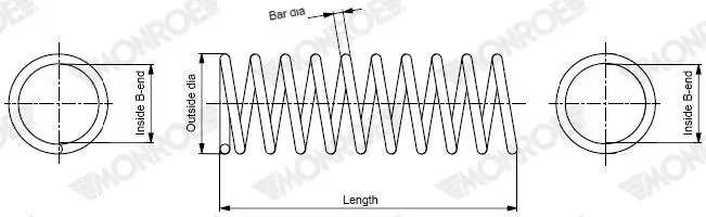 Fahrwerksfeder Vorderachse links Vorderachse rechts MONROE SP5053