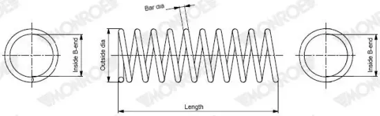 Fahrwerksfeder Hinterachse MONROE SP5173 Bild Fahrwerksfeder Hinterachse MONROE SP5173