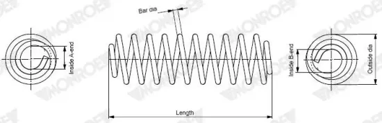 Fahrwerksfeder Vorderachse rechts MONROE SP5301 Bild Fahrwerksfeder Vorderachse rechts MONROE SP5301