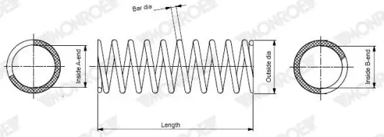 Fahrwerksfeder Vorderachse MONROE SP5312 Bild Fahrwerksfeder Vorderachse MONROE SP5312