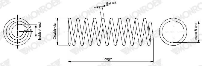 Fahrwerksfeder Hinterachse Hinterachse MONROE SP5321