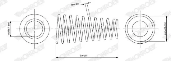 Fahrwerksfeder Vorderachse MONROE SP5361 Bild Fahrwerksfeder Vorderachse MONROE SP5361
