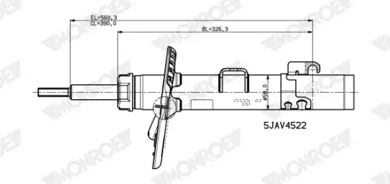 Stoßdämpfer Vorderachse MONROE V4522 Bild Stoßdämpfer Vorderachse MONROE V4522