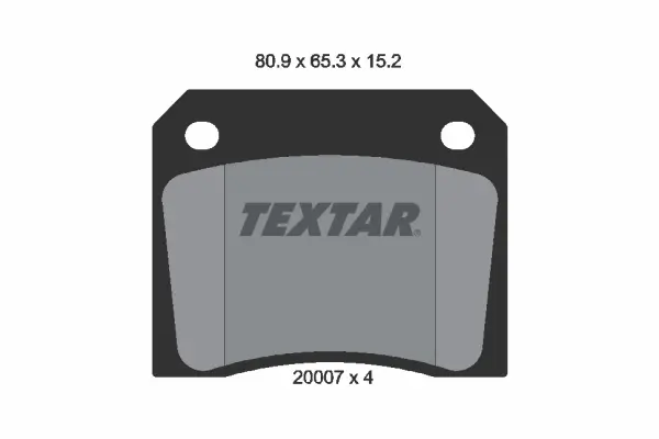 Bremsbelagsatz, Scheibenbremse Hinterachse TEXTAR 2000702