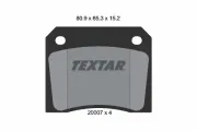 Bremsbelagsatz, Scheibenbremse Hinterachse TEXTAR 2000702