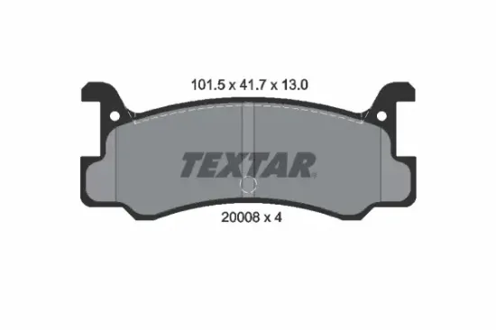 Bremsbelagsatz, Scheibenbremse Hinterachse TEXTAR 2000801 Bild Bremsbelagsatz, Scheibenbremse Hinterachse TEXTAR 2000801