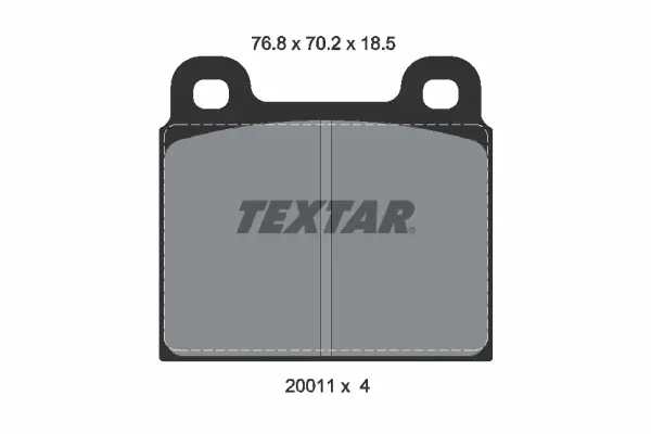 Bremsbelagsatz, Scheibenbremse Vorderachse TEXTAR 2001108