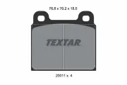 Bremsbelagsatz, Scheibenbremse Vorderachse TEXTAR 2001108