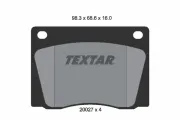 Bremsbelagsatz, Scheibenbremse Vorderachse TEXTAR 2002701