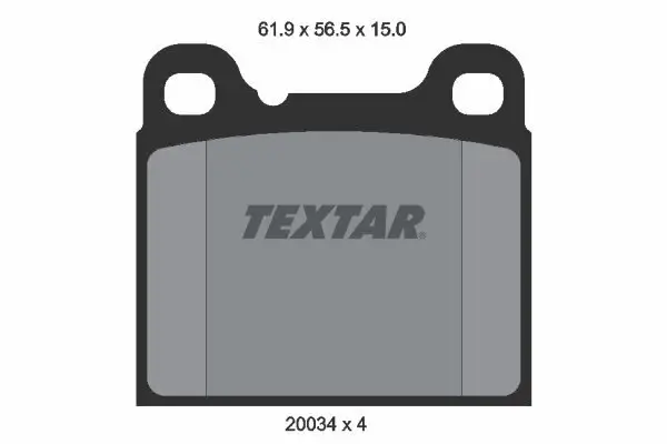 Bremsbelagsatz, Scheibenbremse TEXTAR 2003402
