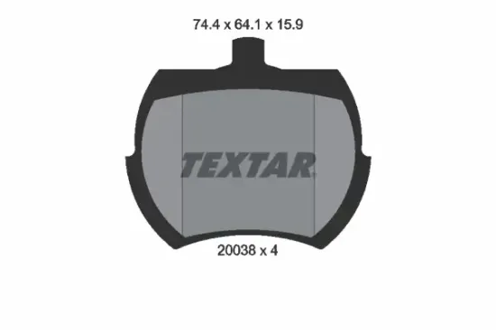 Bremsbelagsatz, Scheibenbremse Vorderachse TEXTAR 2003801 Bild Bremsbelagsatz, Scheibenbremse Vorderachse TEXTAR 2003801