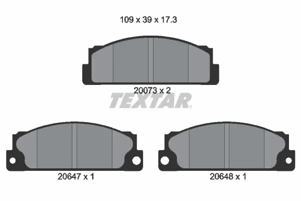 Bremsbelagsatz, Scheibenbremse Vorderachse TEXTAR 2007306